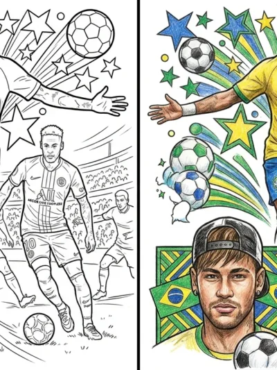 Neymar coloring pages
