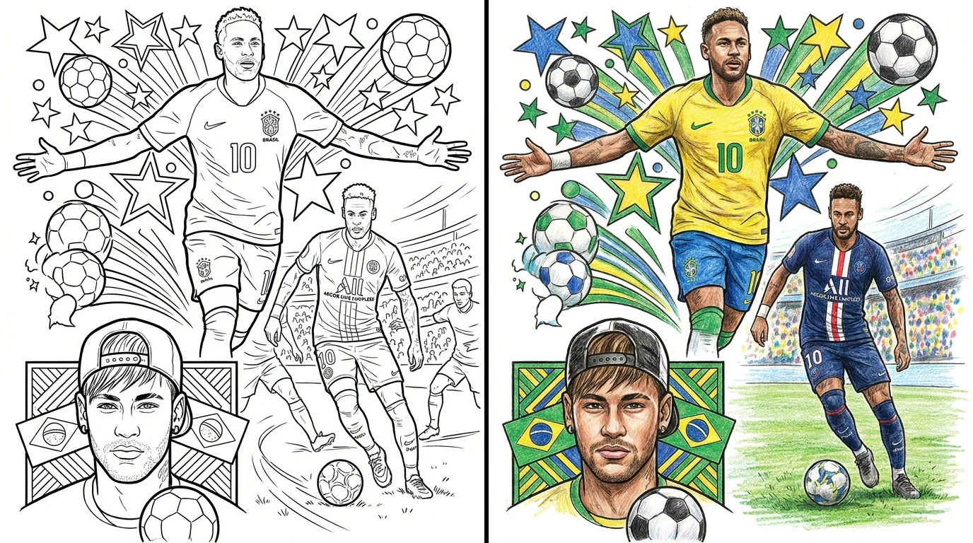 37 Neymar Coloring Pages (Free PDFs)