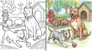 pitbull coloring pages
