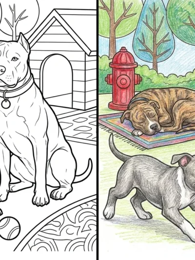 Pitbull coloring pages