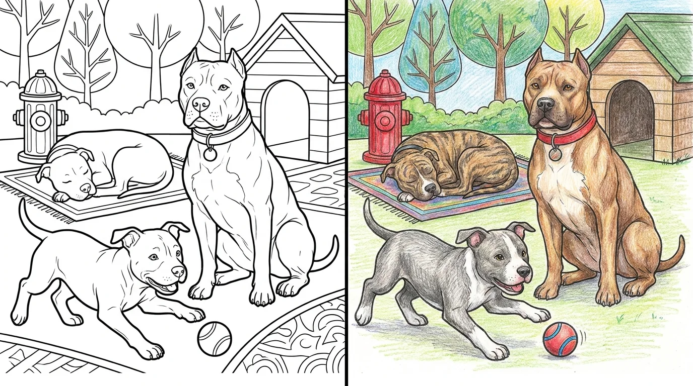 42 Pitbull Coloring Pages (Free PDFs)