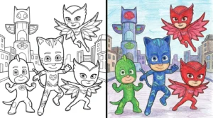 pj mask coloring pages