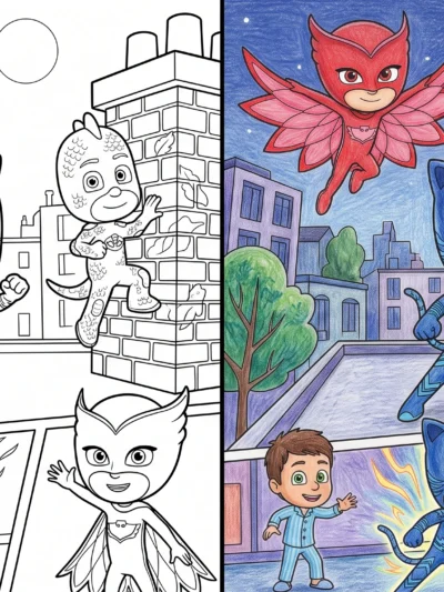 Pj Mask coloring pages