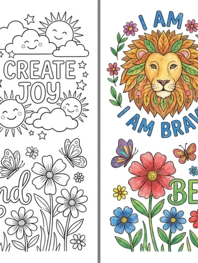 Positive Affirmation coloring pages