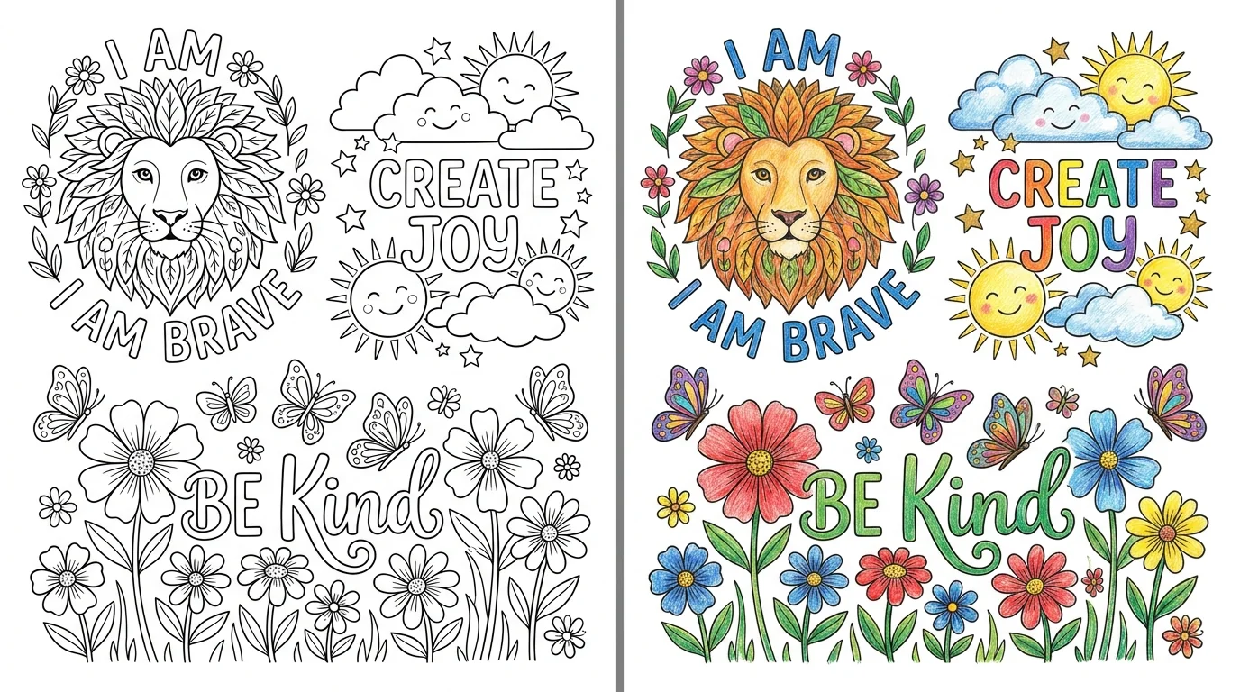 40 Positive Affirmation Coloring Pages (Free PDFs)