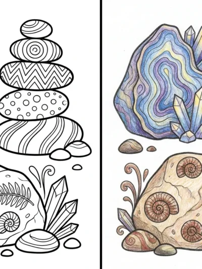 Rock coloring pages