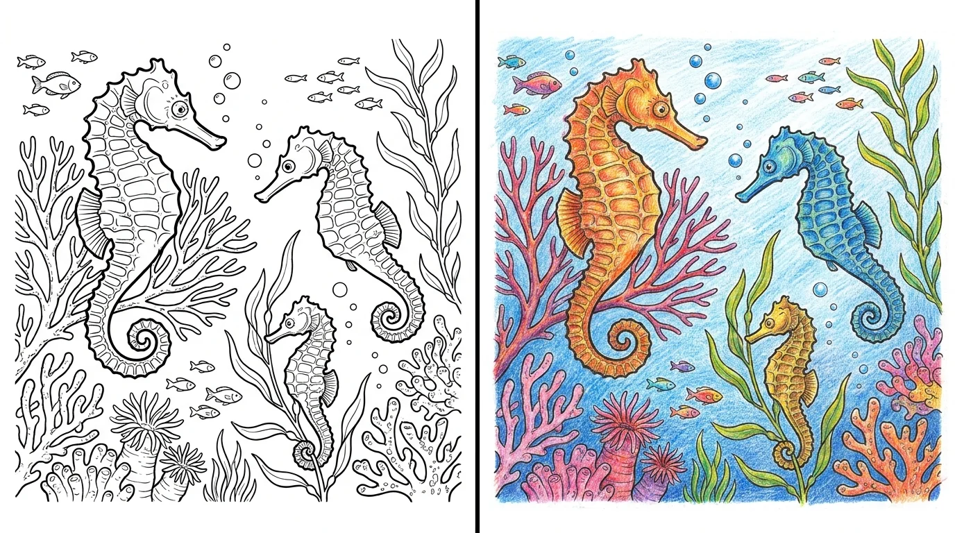 38 Seahorse Coloring Pages (Free PDFs)