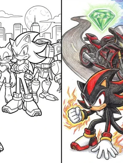 Shadow The Hedgehog coloring pages