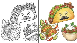 taco coloring pages