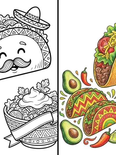 Taco coloring pages