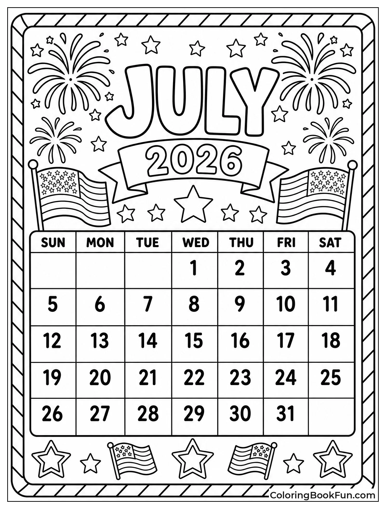 Fireworks and Flags for July