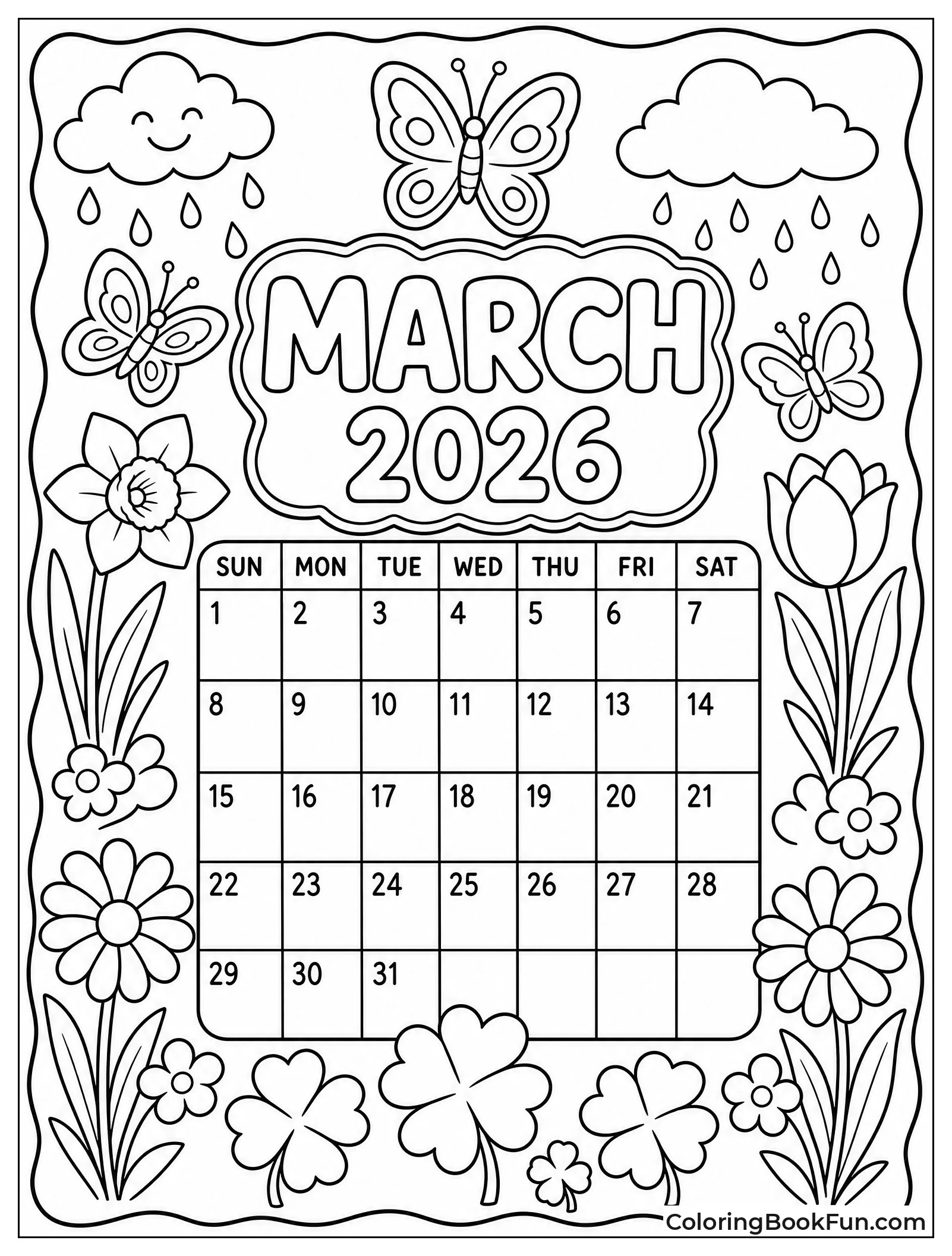 Flowers and Butterflies in Spring