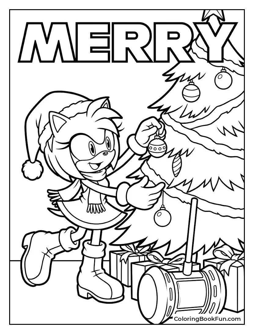 Amy Decorating Christmas Tree