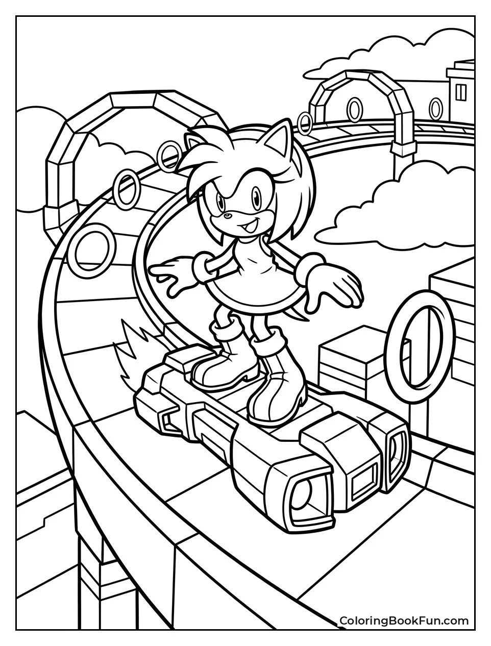 Amy Riding Hoverboard