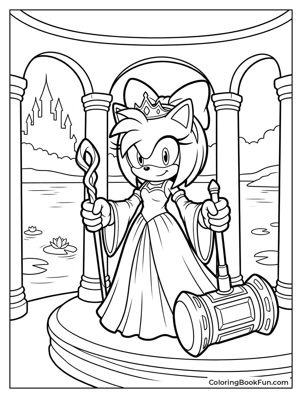 Amy as Nimue in Gown