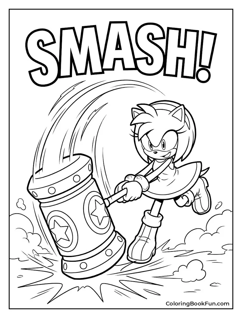 Amy Swinging Her Big Hammer