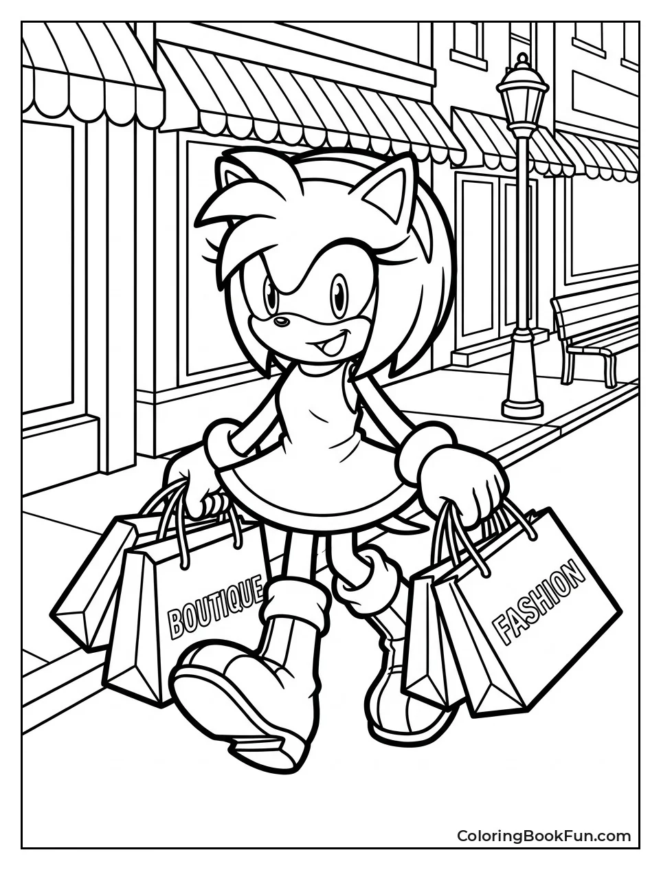 Amy Carrying Shopping Bags