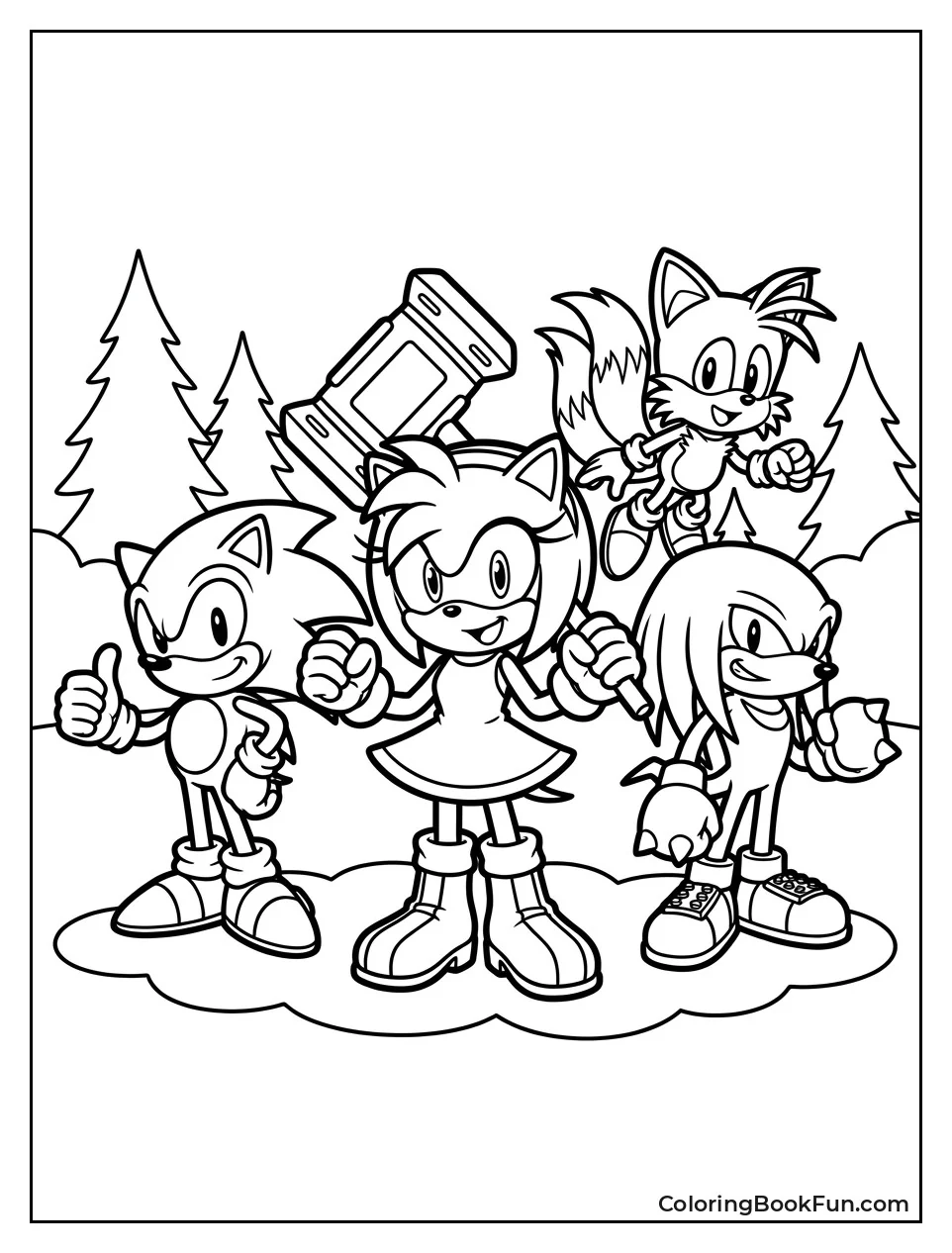 Sonic Team Posing Together