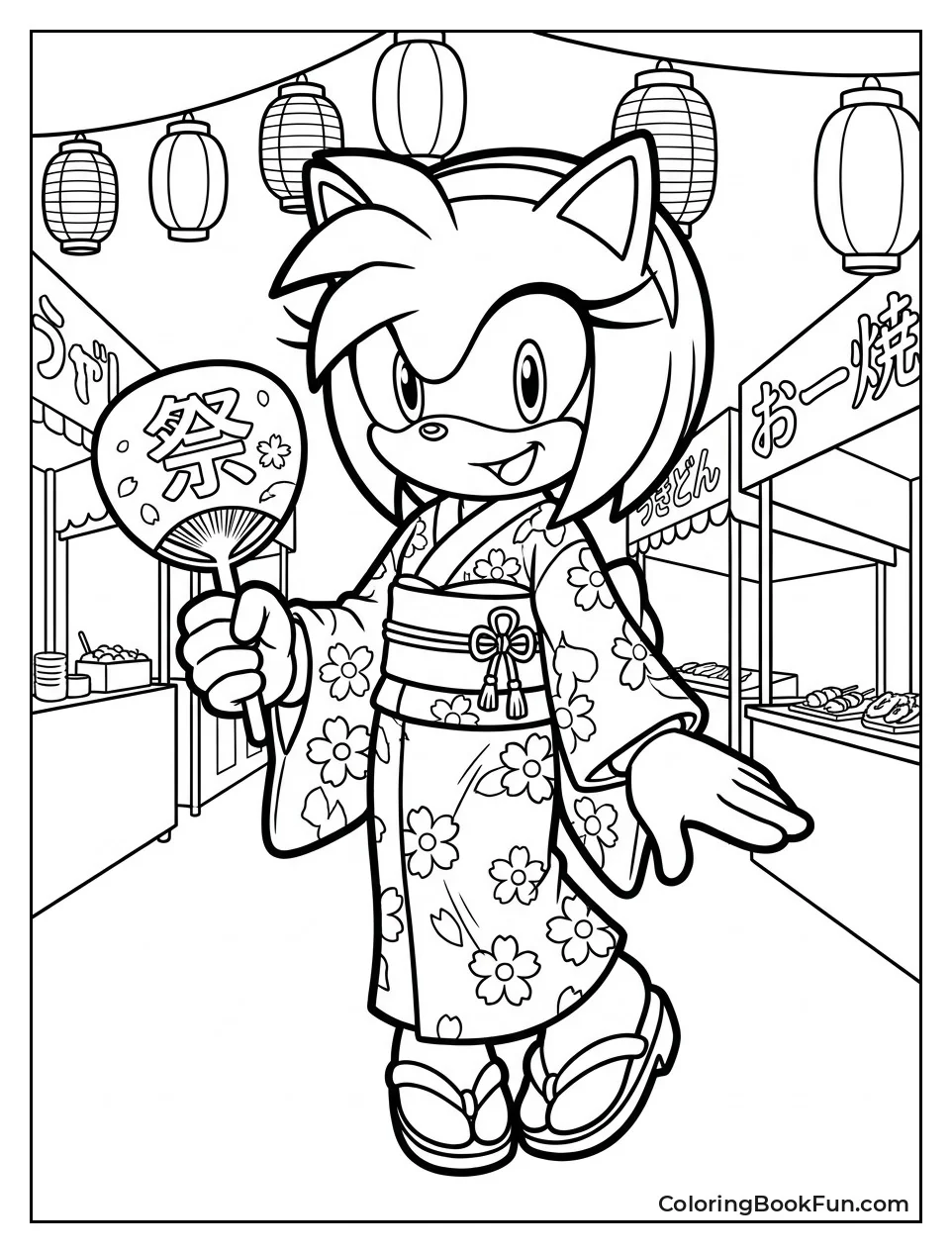 Amy in Kimono at Festival