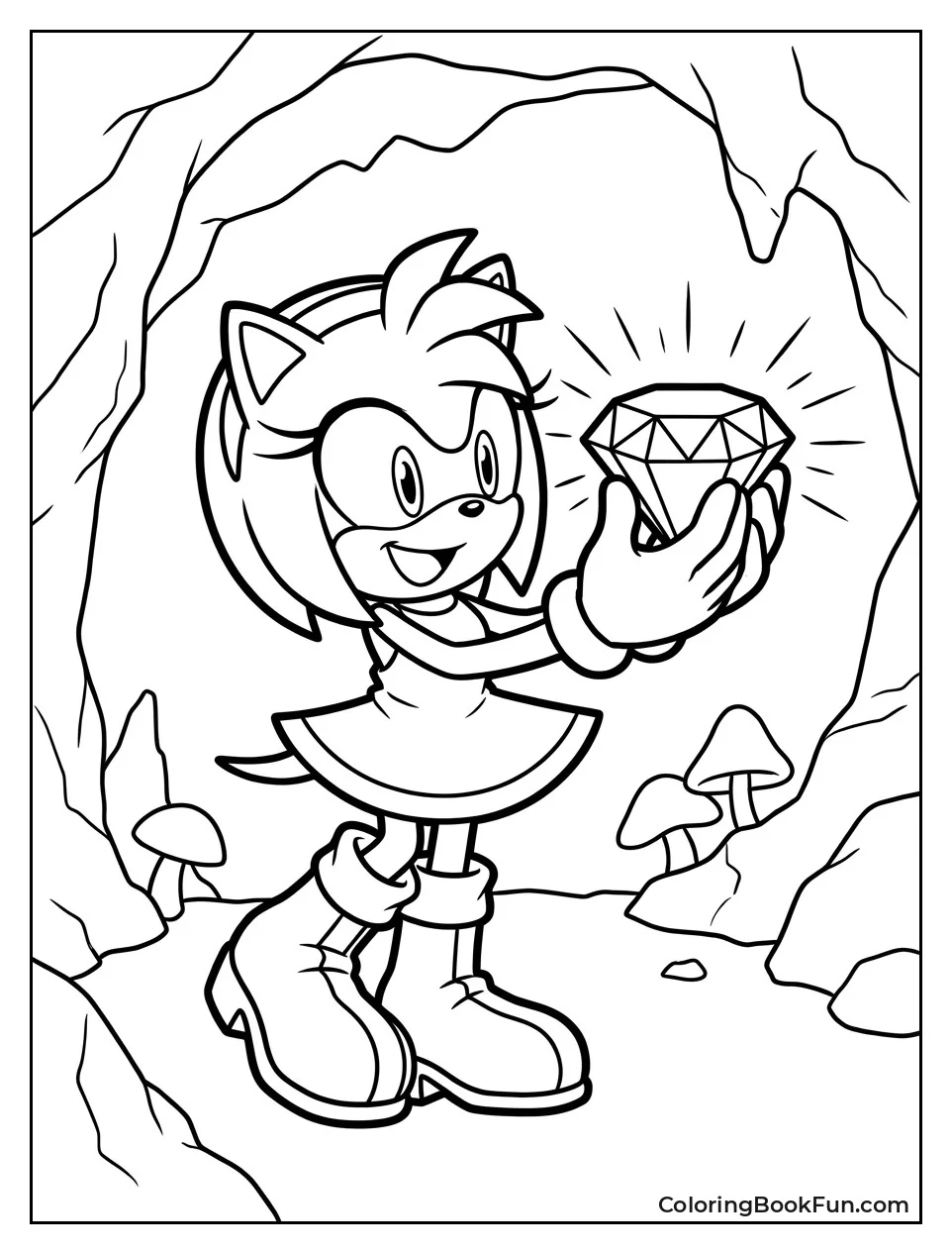 Amy Finding a Chaos Emerald