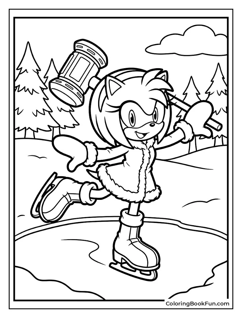 Amy Skating in Winter