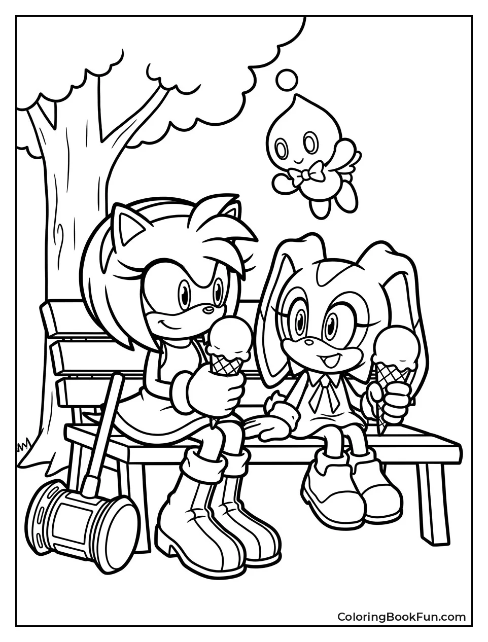 Amy Sharing Ice Cream with Cream
