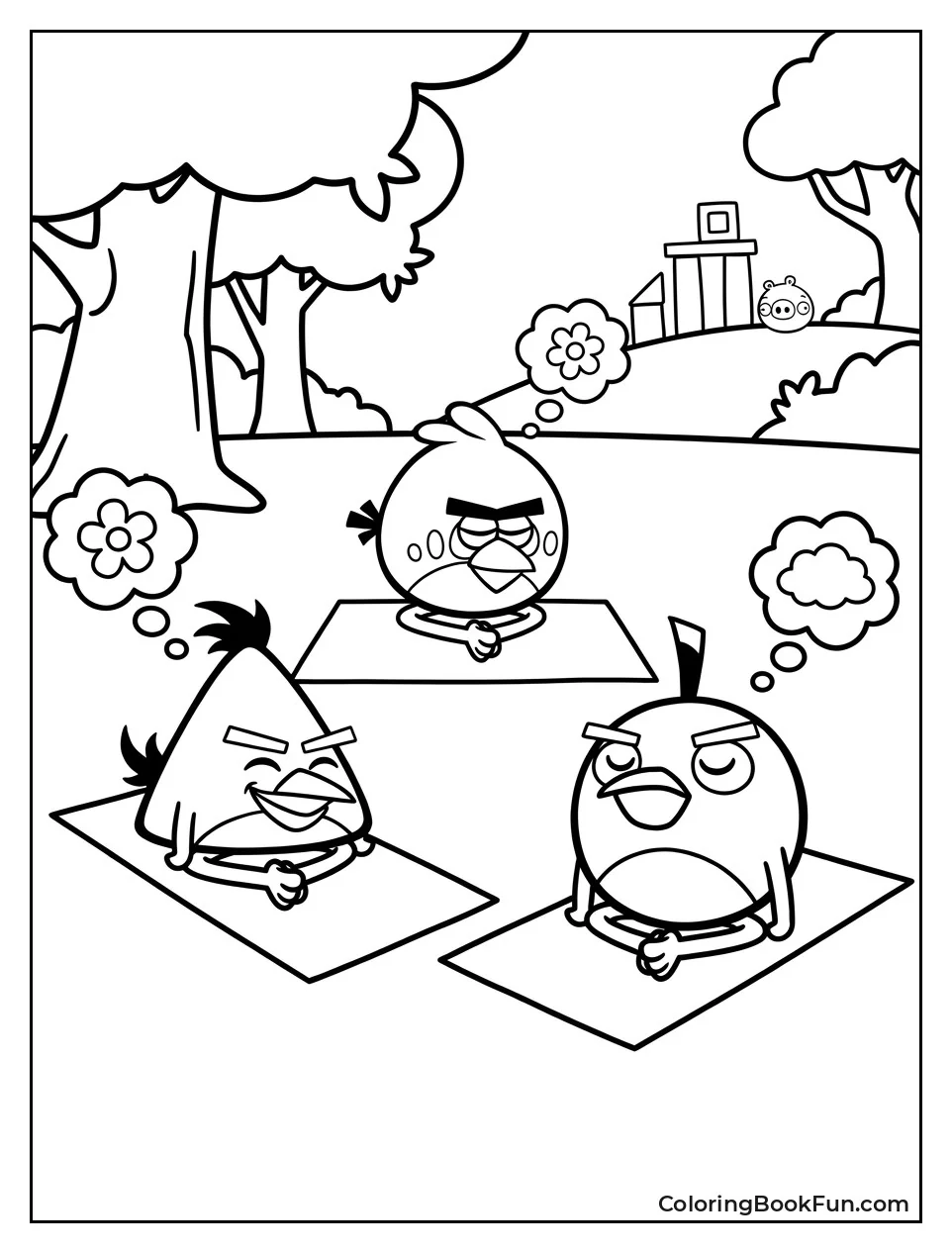 Birds Try Yoga to Relax