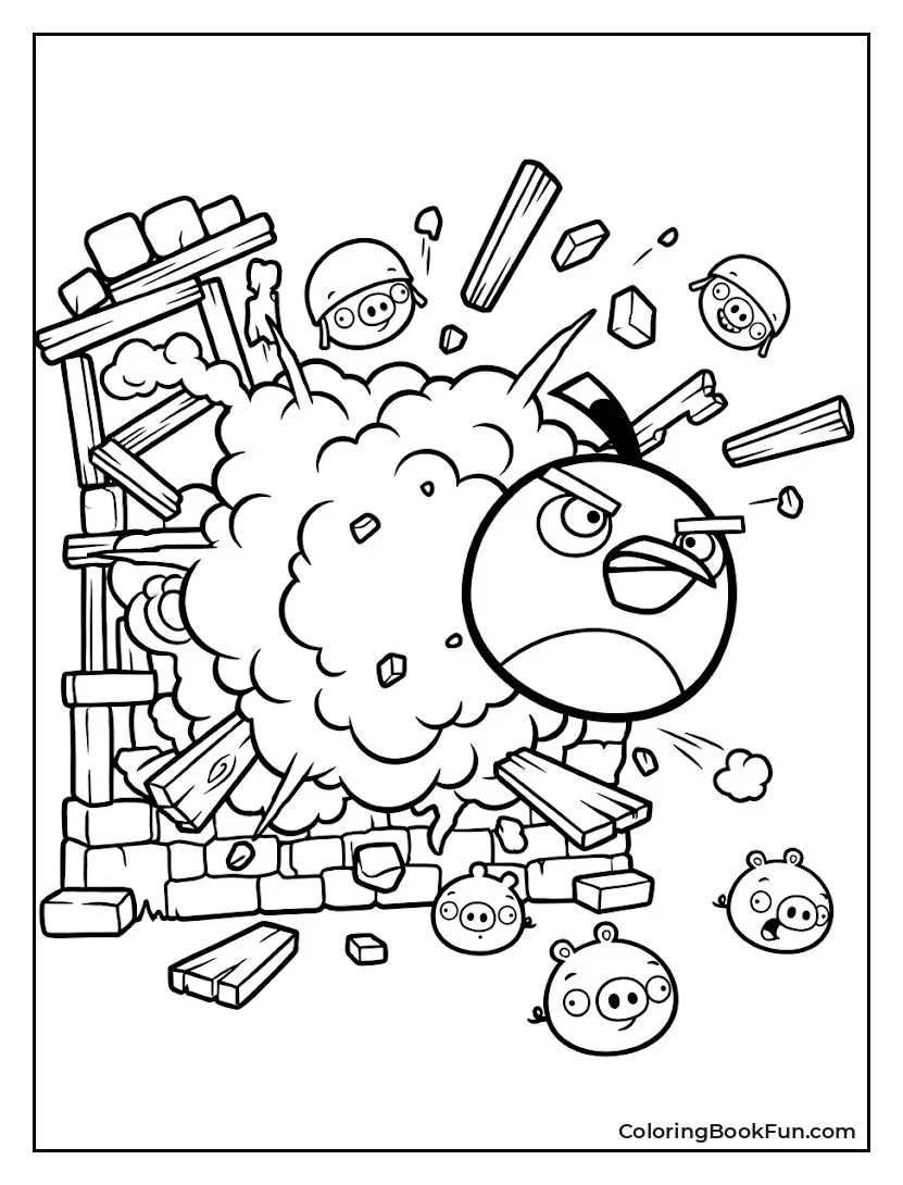 Bomb Explodes Near Pig Building