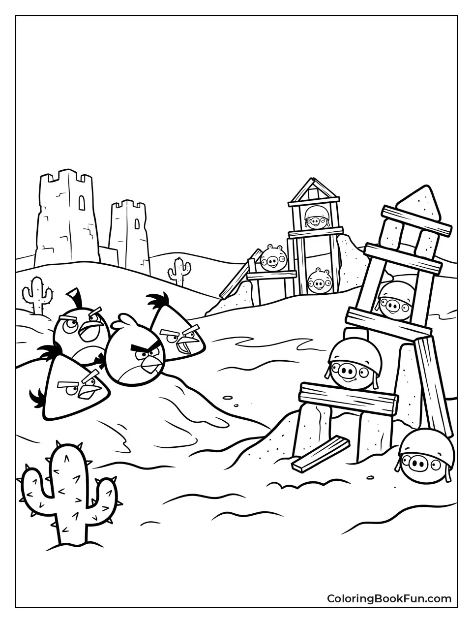 Birds and Pigs Explore Desert