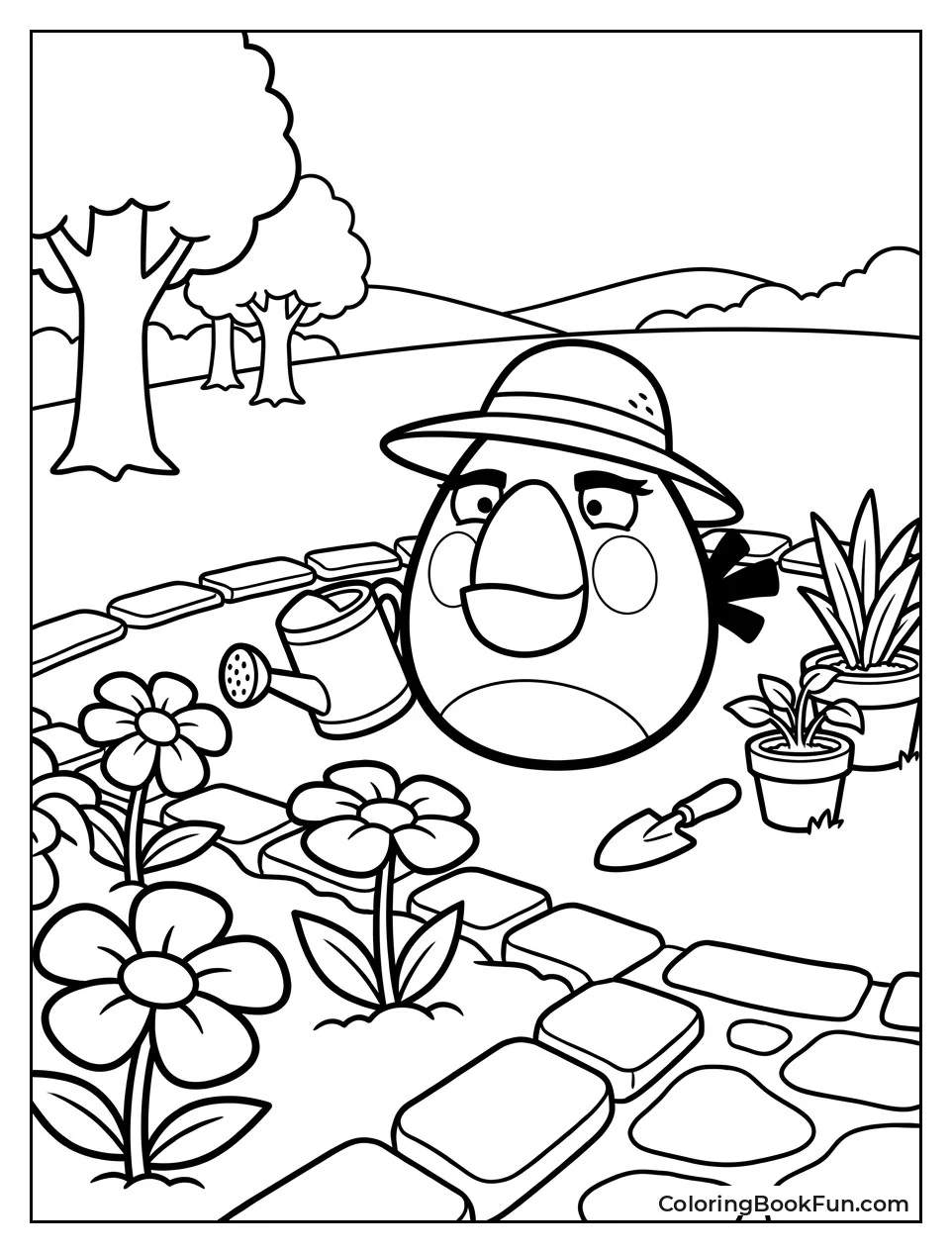 Matilda Tends Her Flower Garden