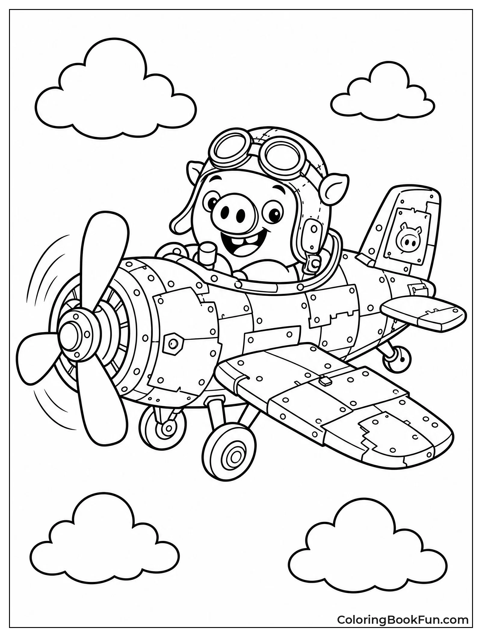 Pig Pilots Scrap Metal Plane