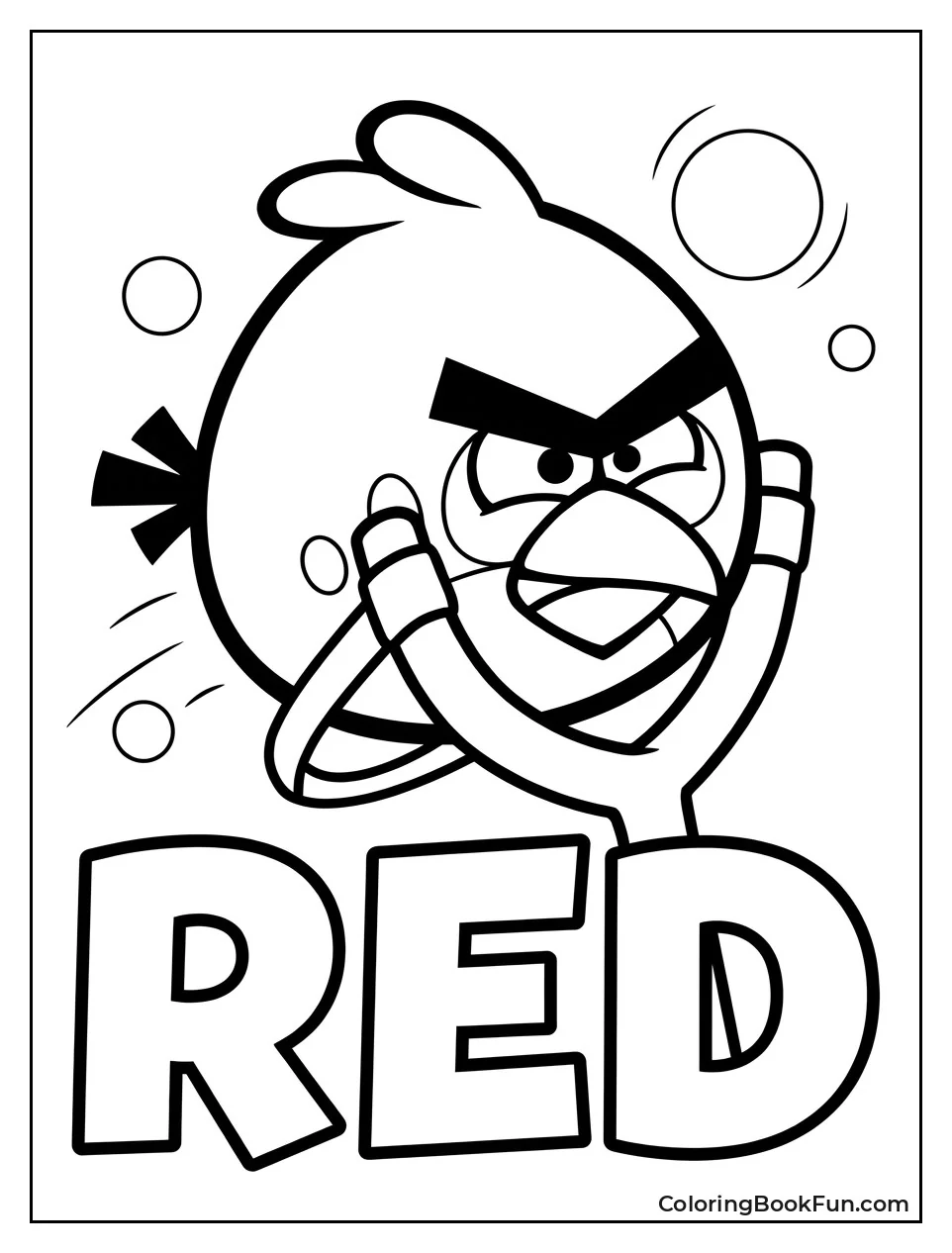 Red Shows Angry Face Close Up