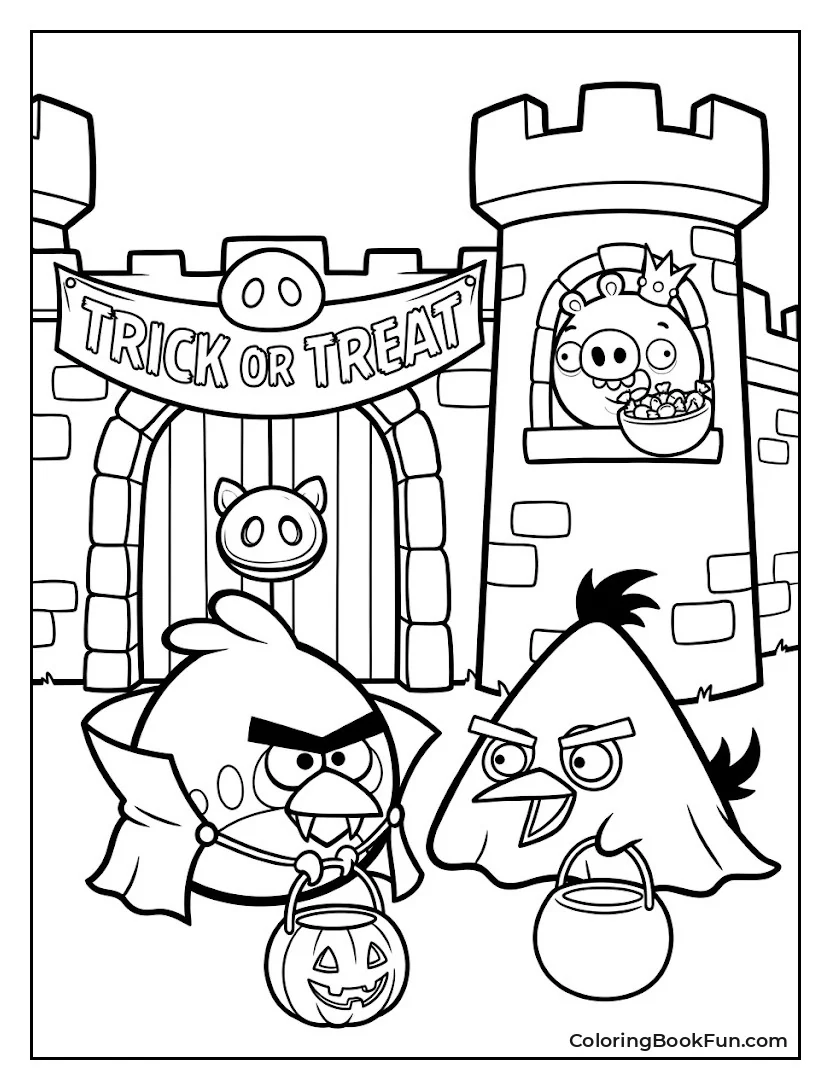 Red and Chuck Go Trick or Treating