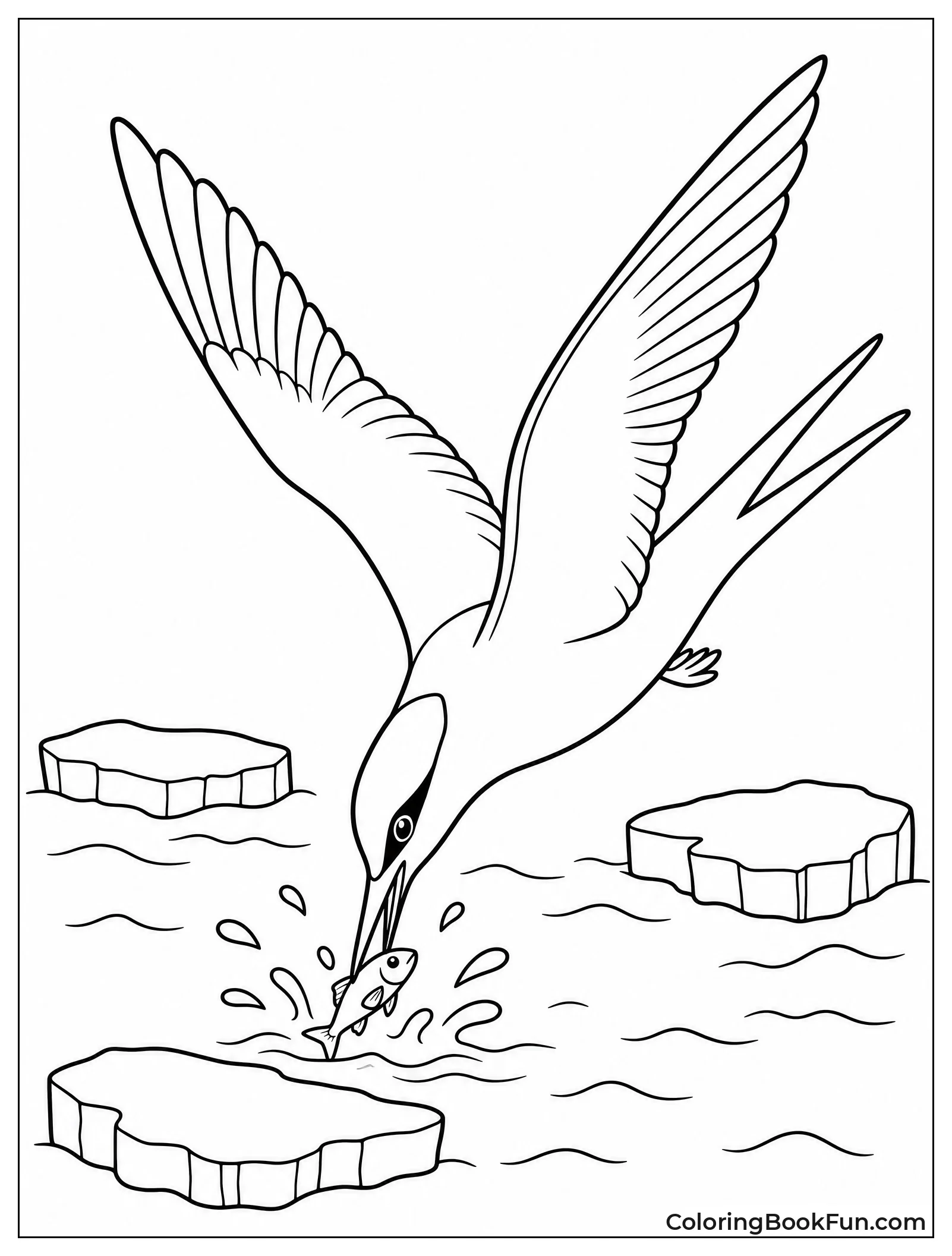 Tern Diving for a Fish