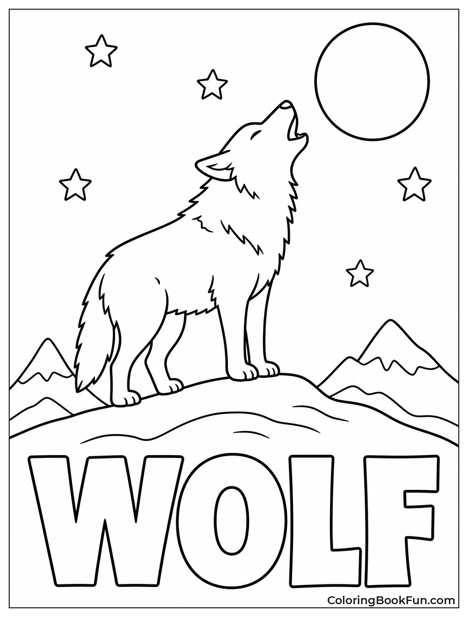 Wolf Howling on Snowy Ridge