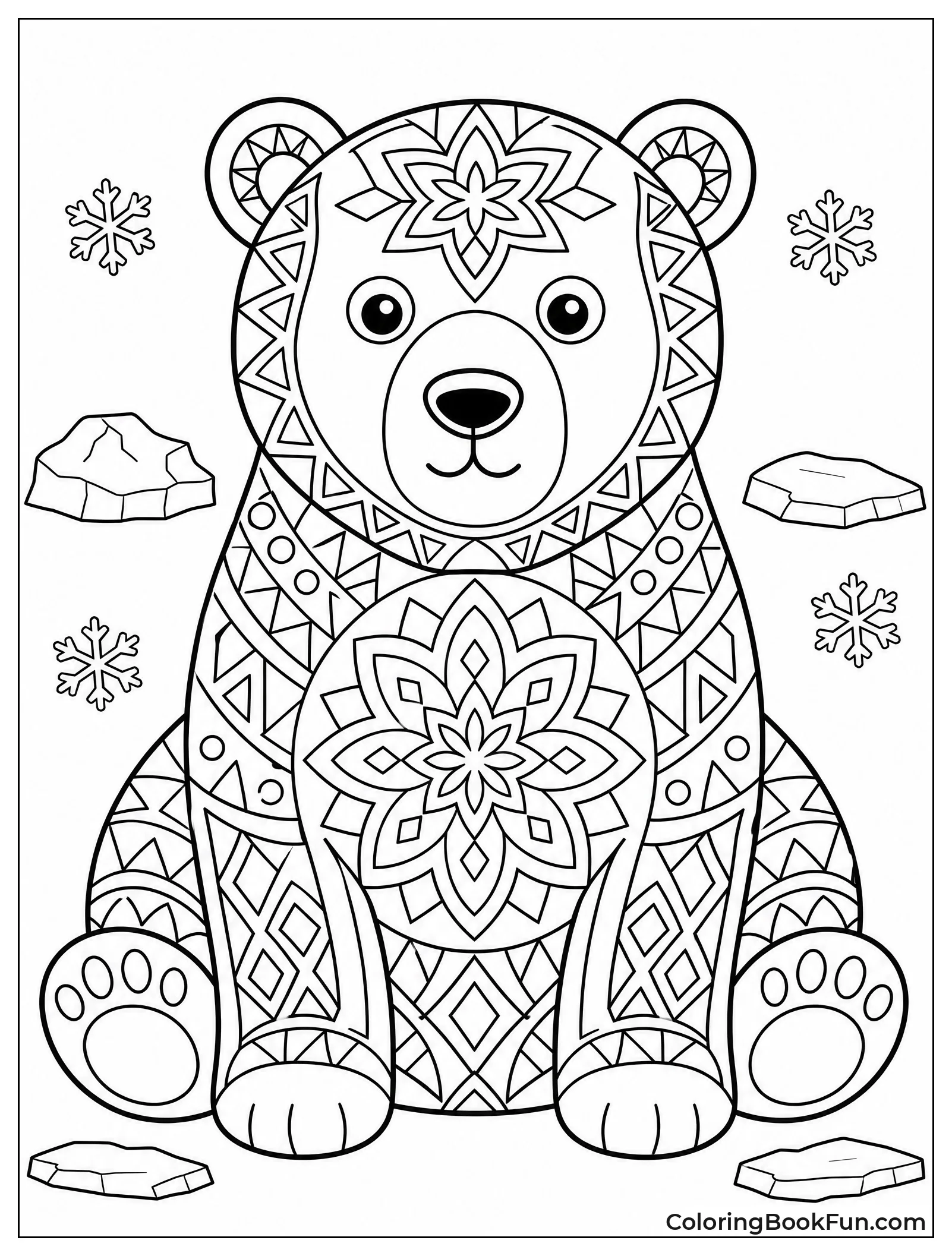 Mandala Style Polar Bear Design