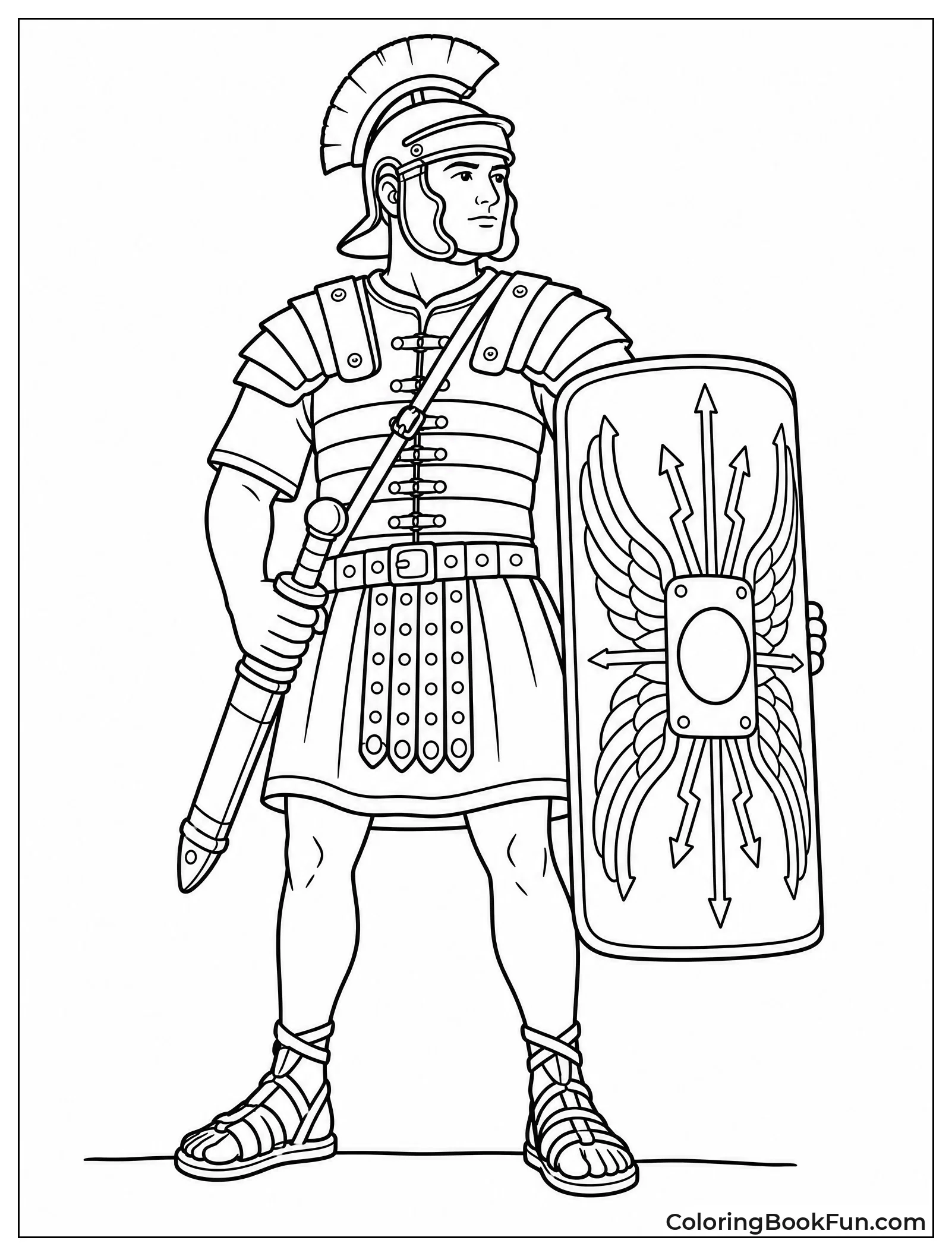 Roman Soldier in Historical Armor
