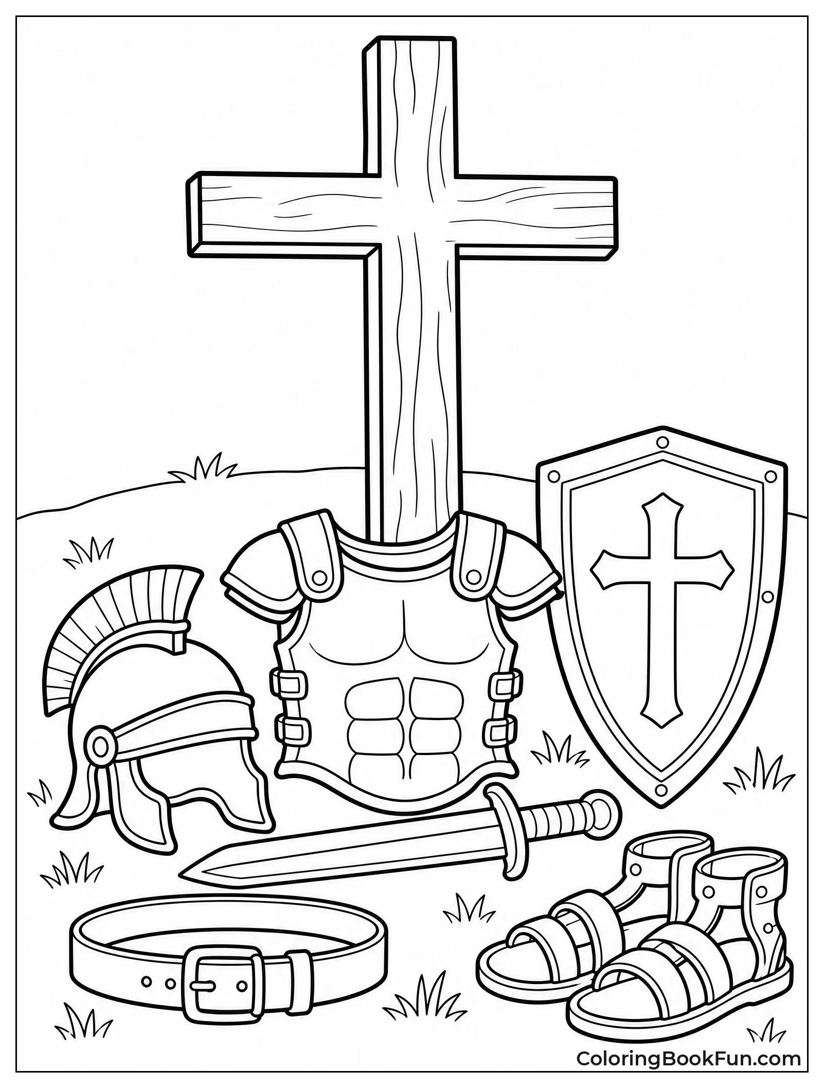 Armor Resting at the Cross