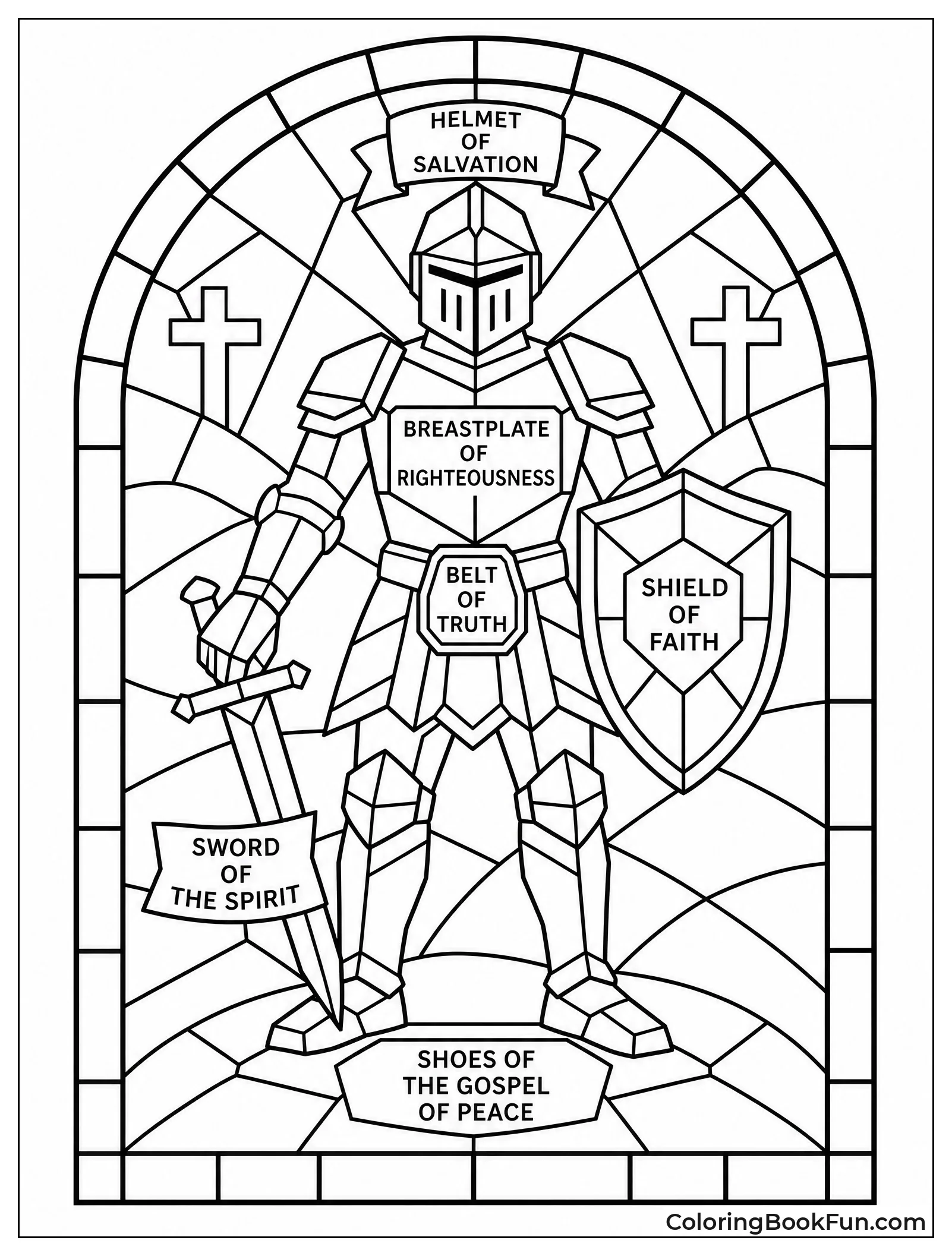 Stained Glass Knight in Armor