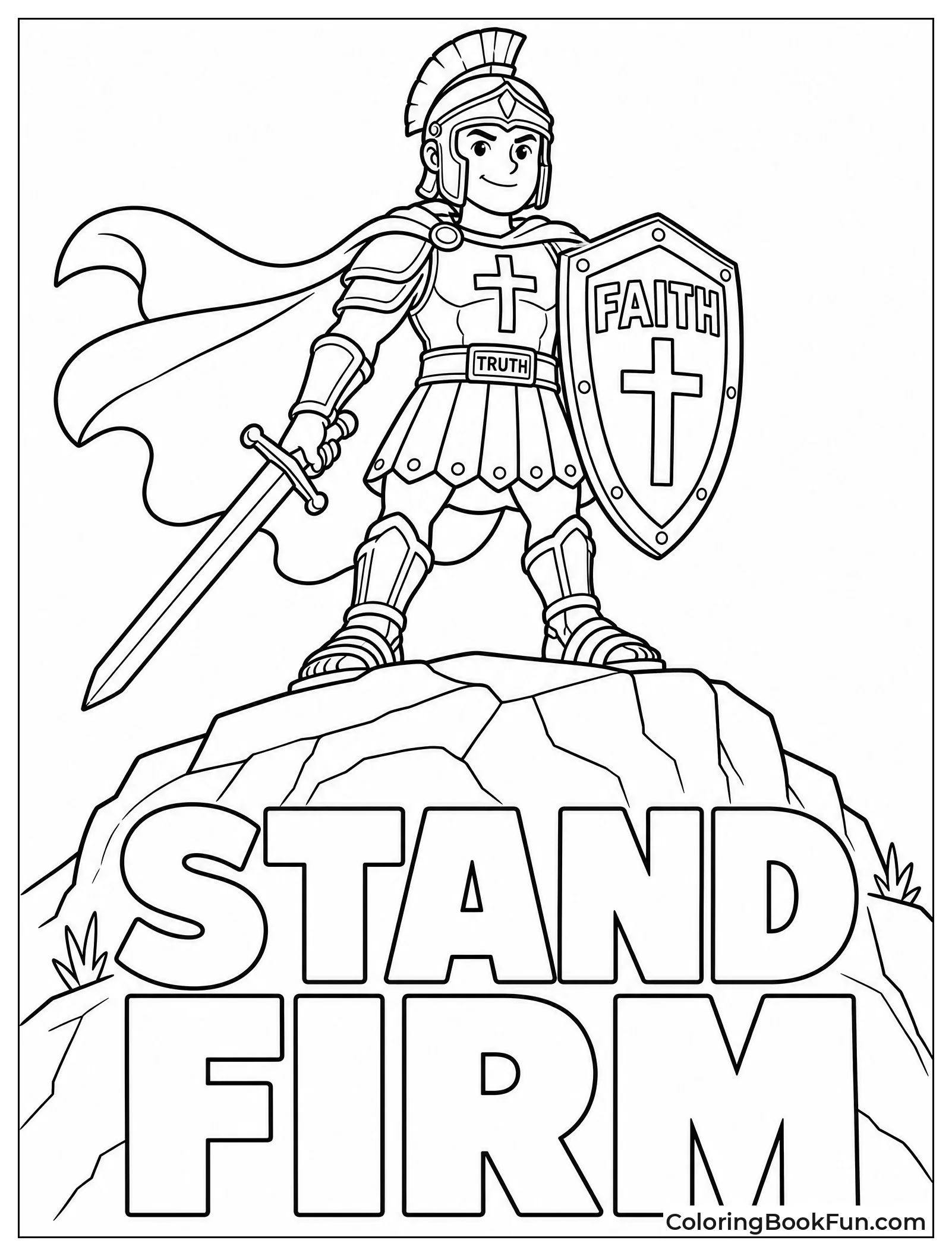 Person Standing Firm on Rock