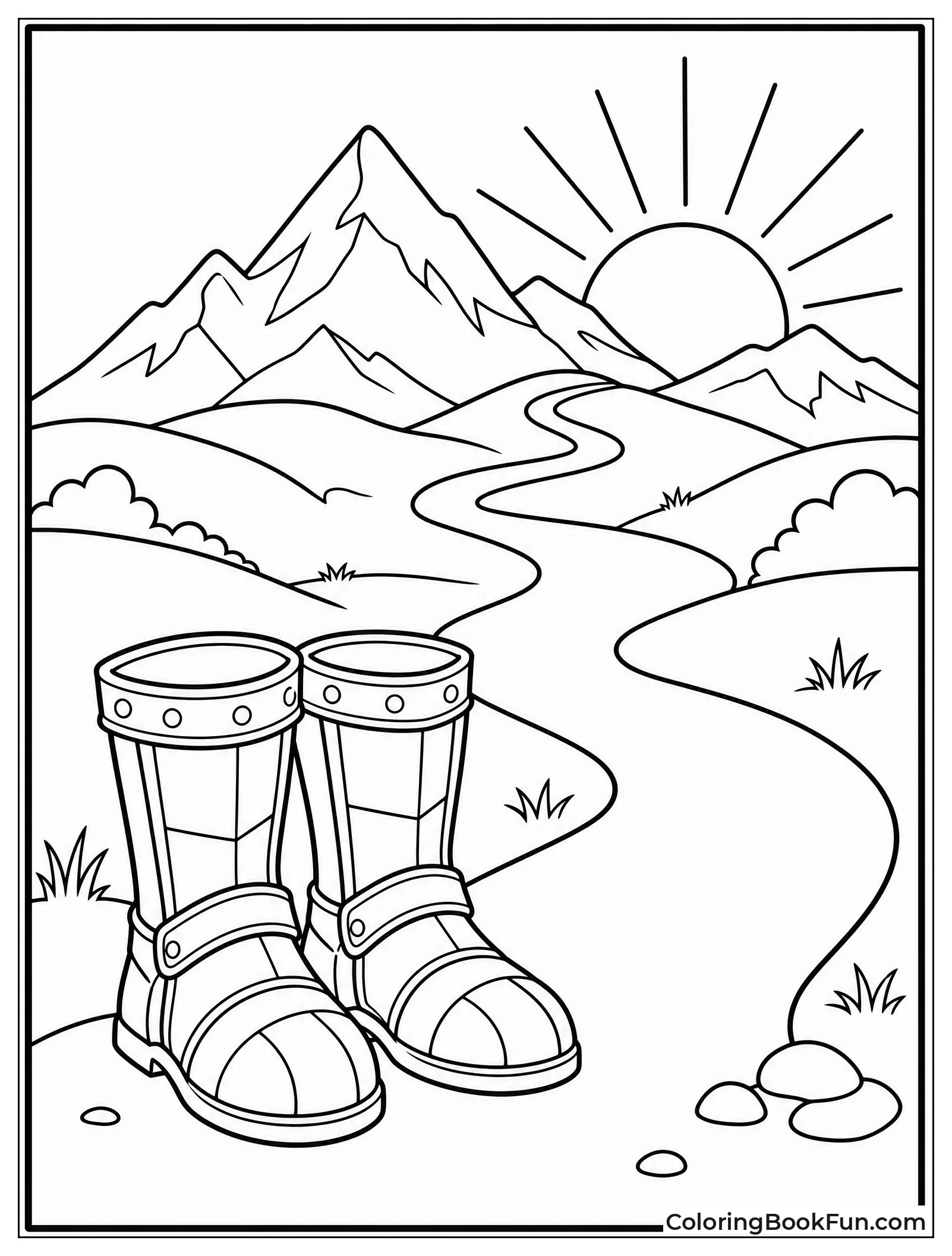 Armored Boots on Mountain Path