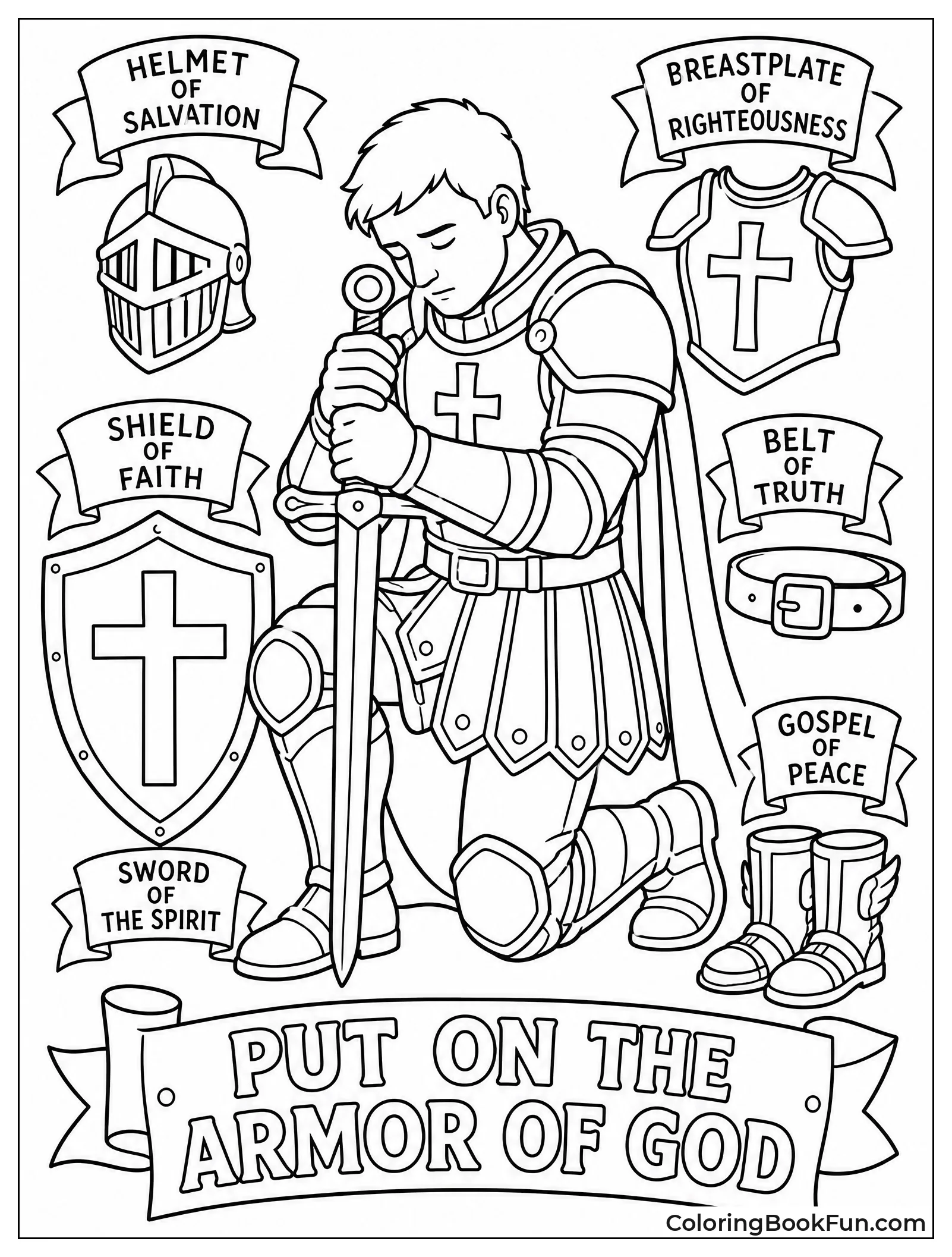 Medieval Knight in Prayerful Pose