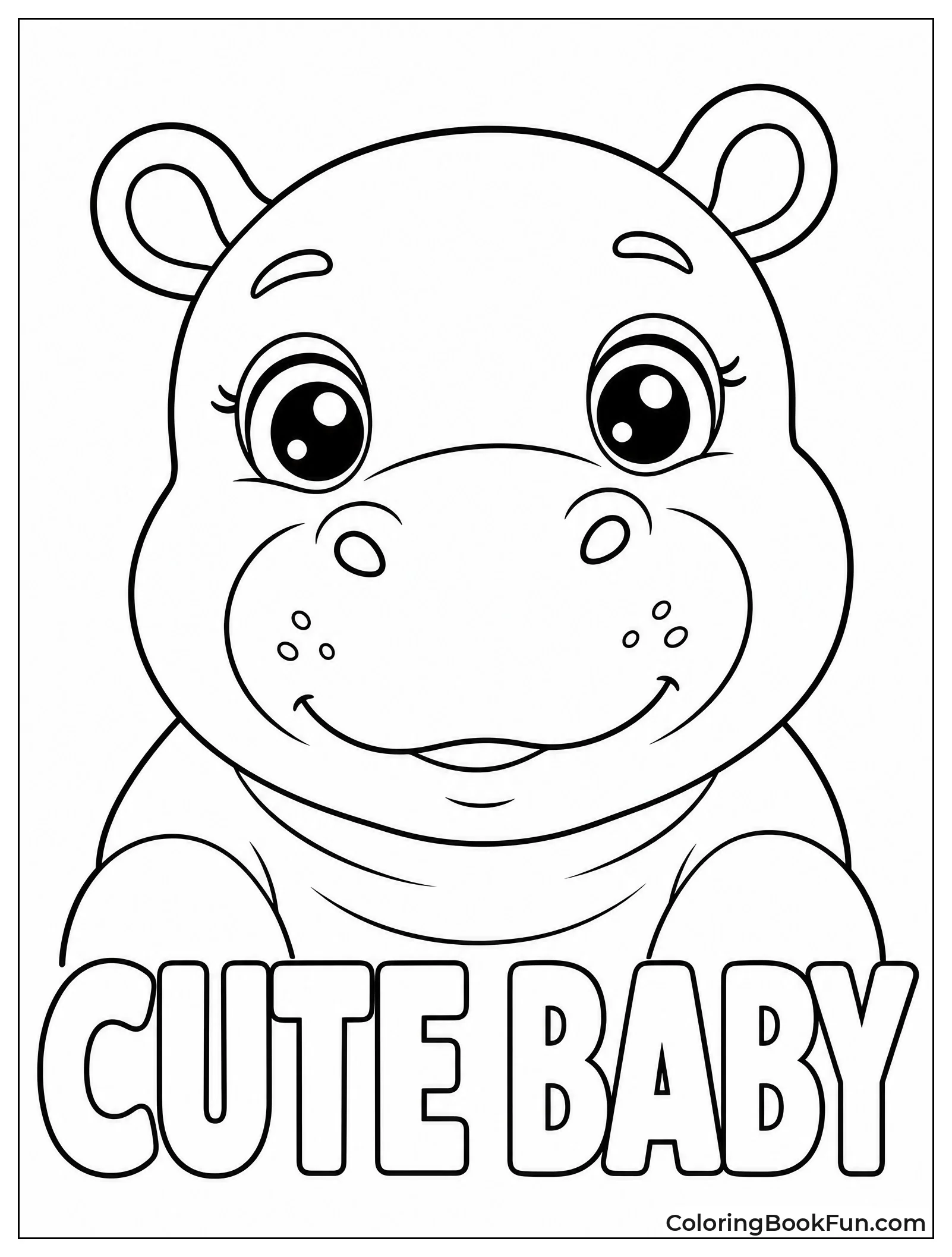 Close Up of Baby Hippo