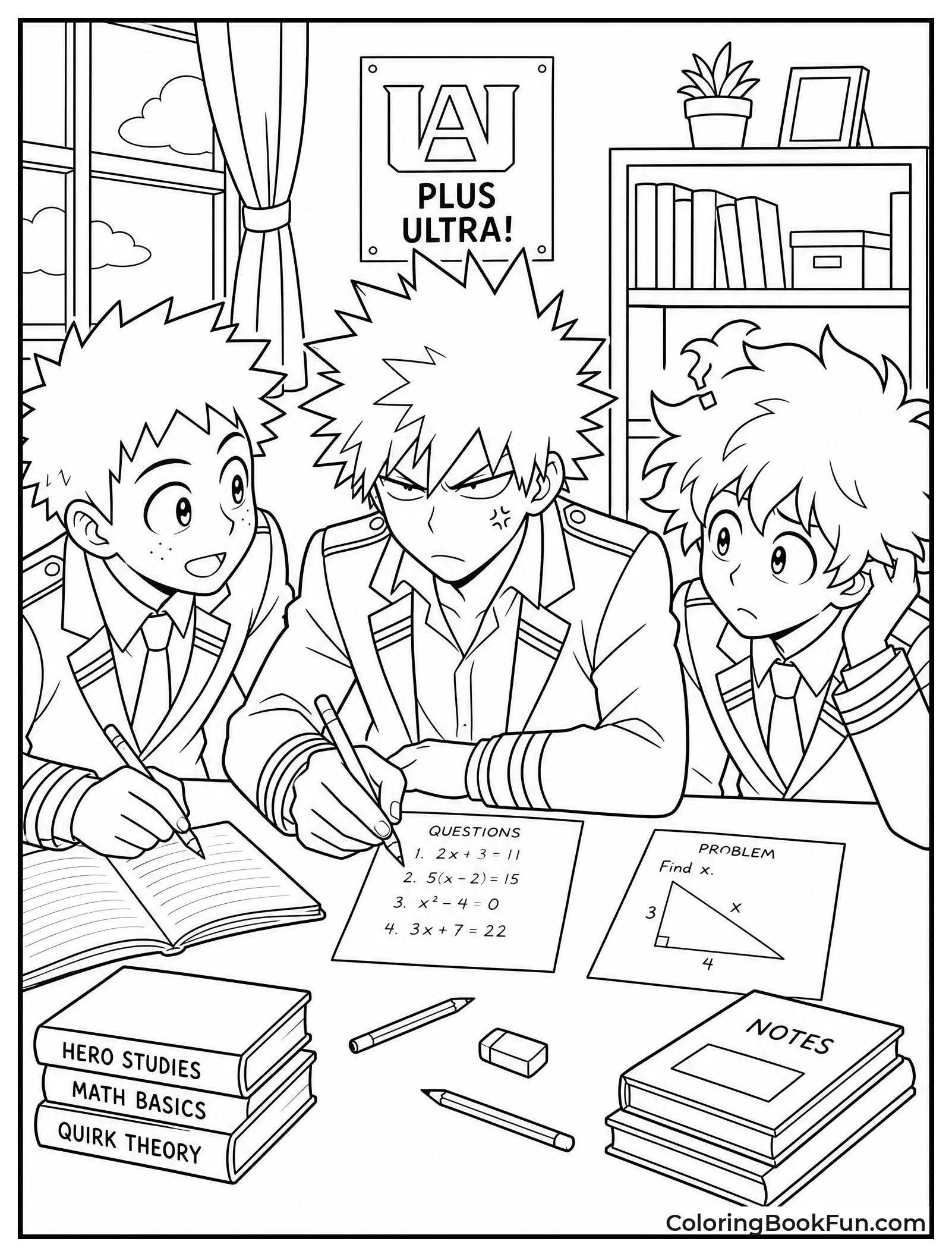 Bakugo Helping Friends with Homework