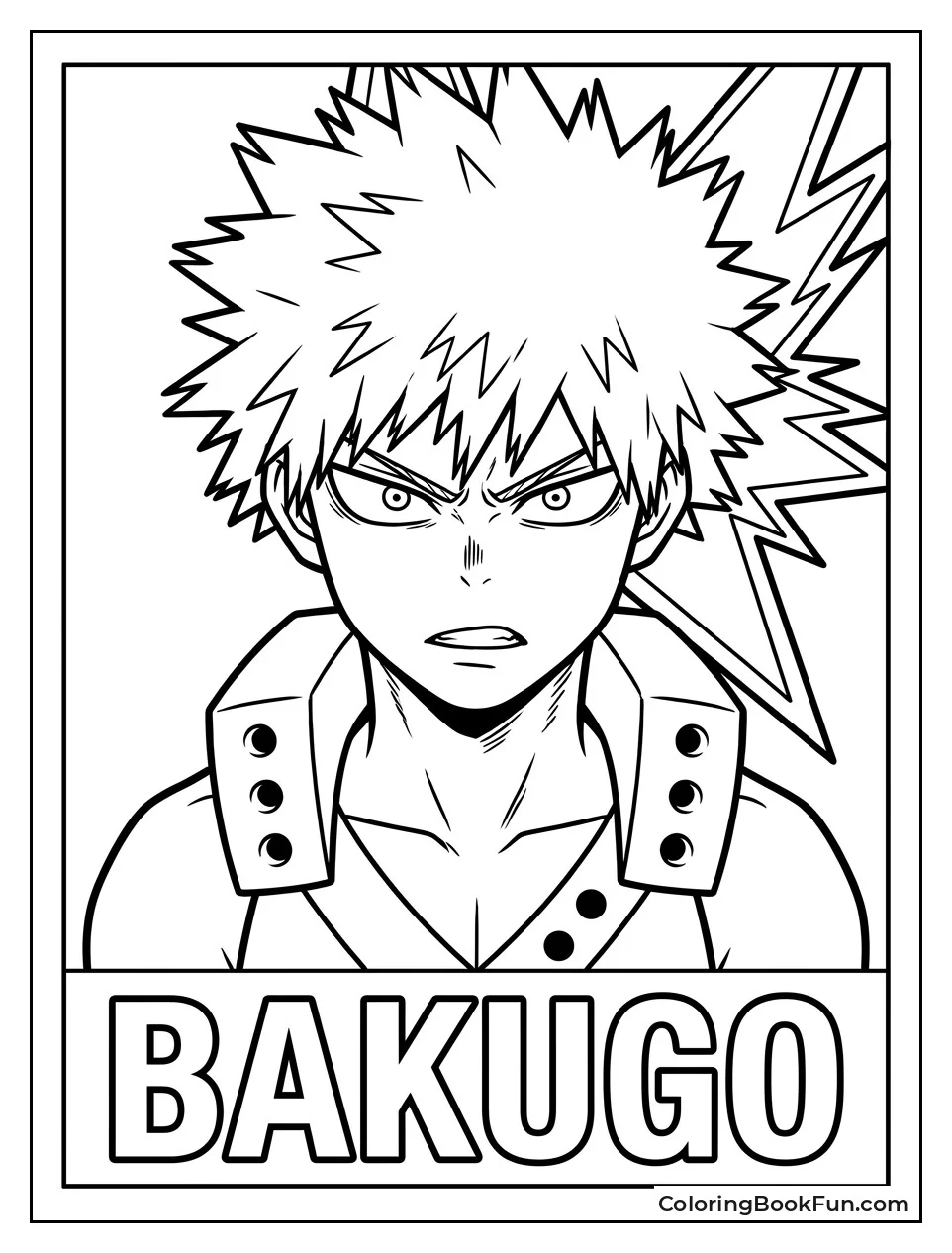 Bakugo with a Fierce Scowl