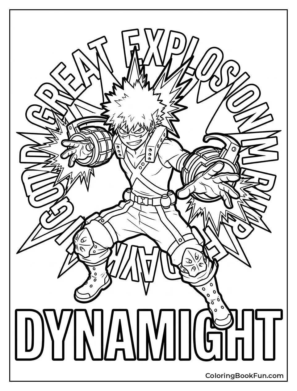 Bakugo Striking a Heroic Pose