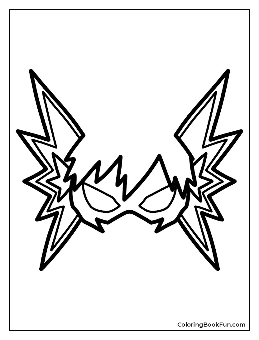 Bakugo Eye Mask with Orange Explosions