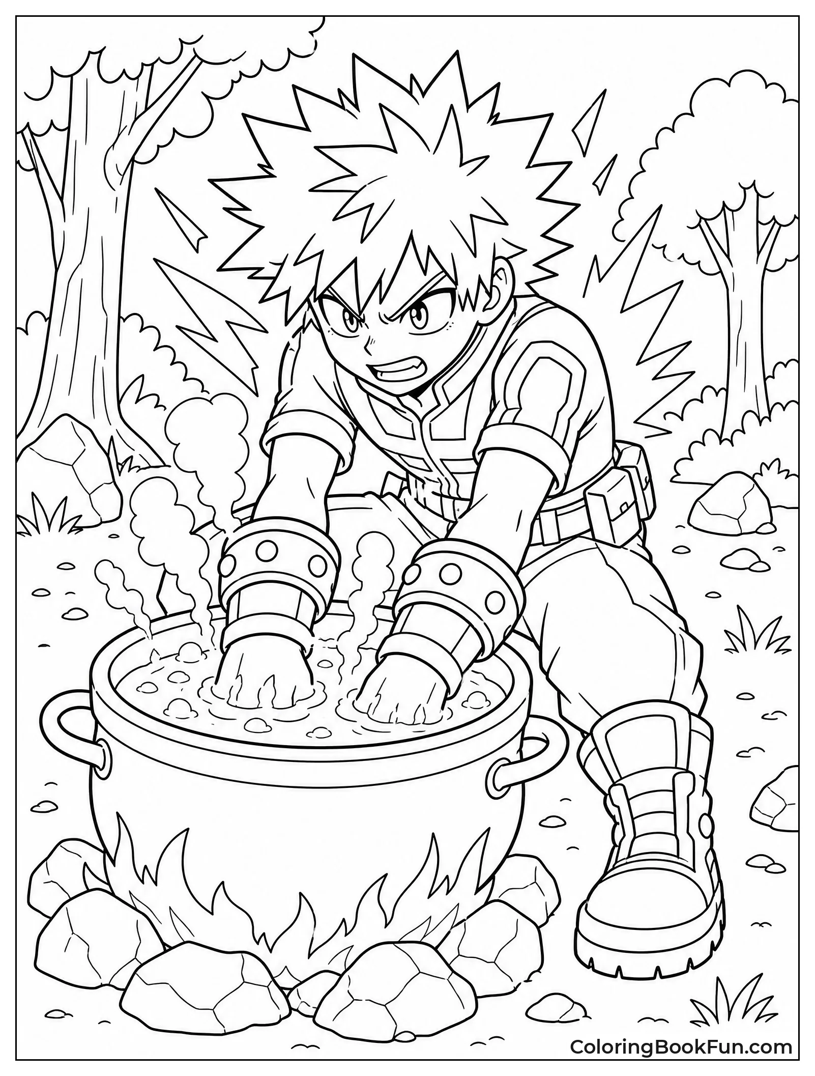 Bakugo Training in Boiling Water