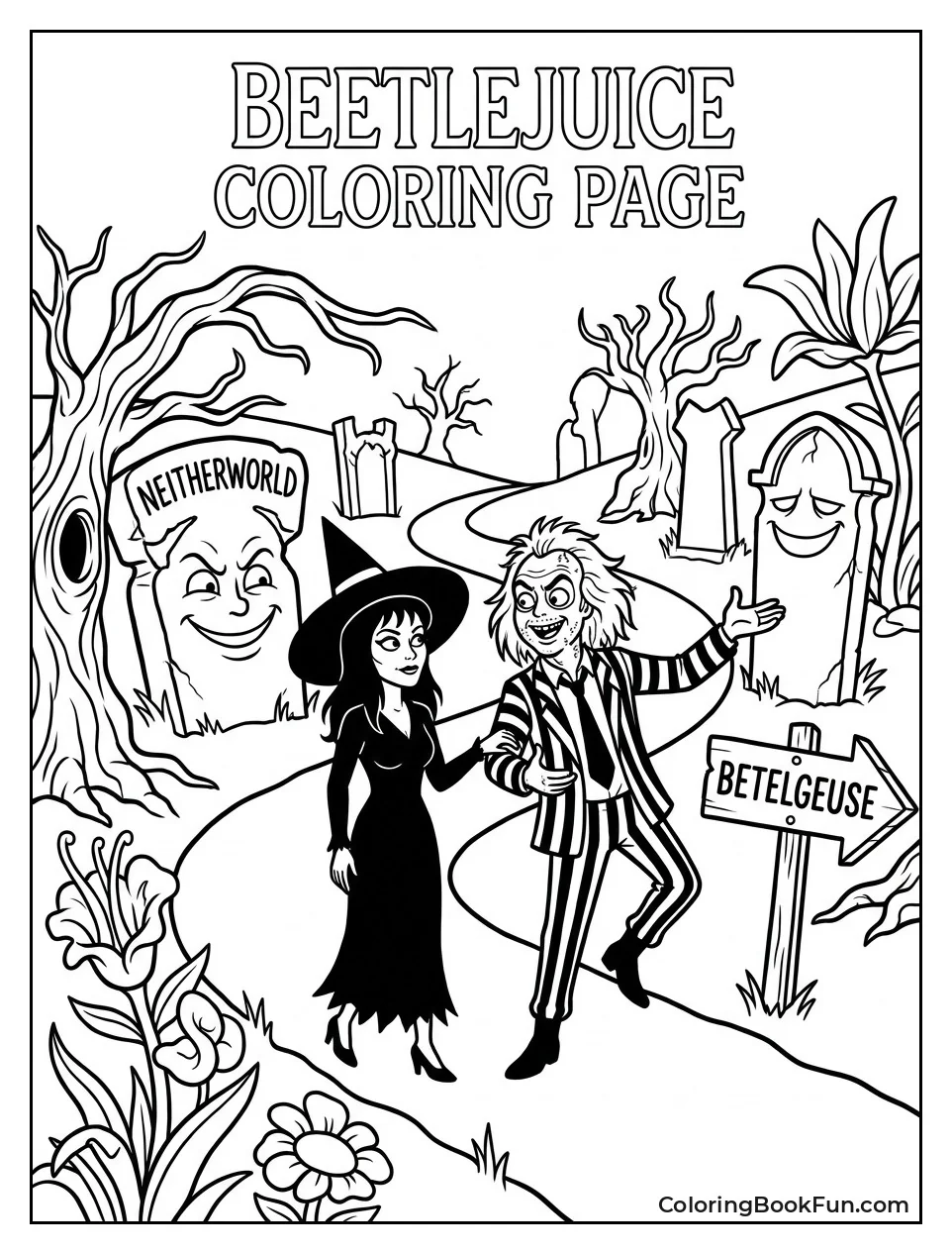 Beetlejuice Leading Lydia on Adventure