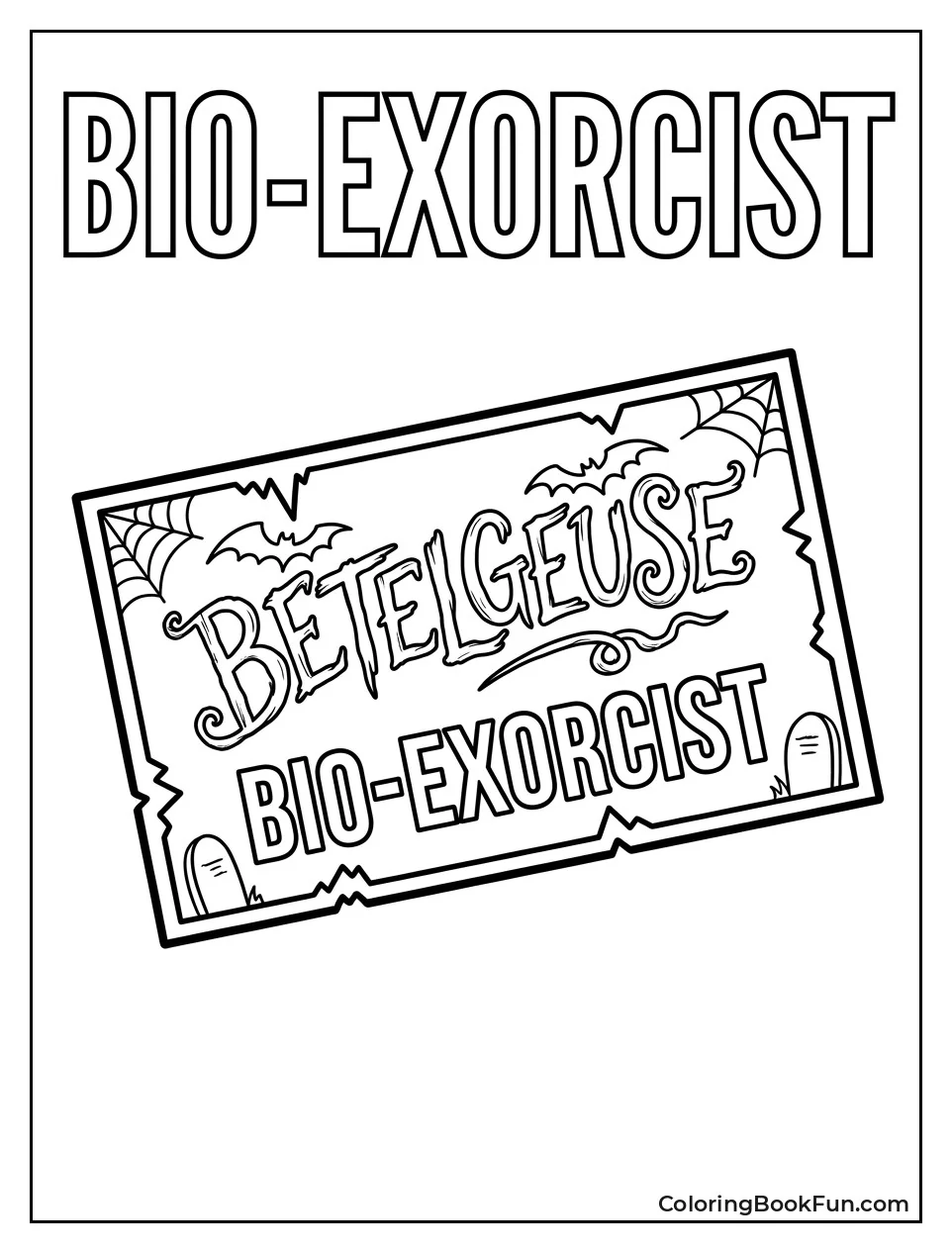 Beetlejuice Business Card in Messy Letters